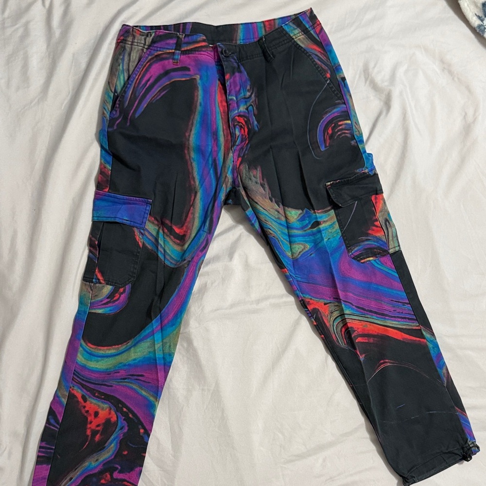 ASOS Black and Multicolor Cargo Pants